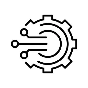 Ai tech connection 스톡 일러스트