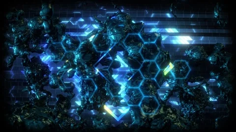 AI Tech Data Biology Screen 04 Stock Footage 294063130