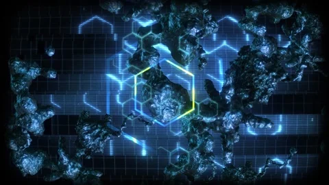 AI Tech Data Biology Screen 03 Stock Footage 294063132