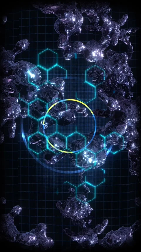 AI Tech Data Biology Screen 01 Stock Footage 294079095
