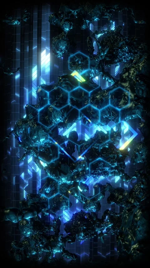 AI Tech Data Biology Screen 03 Stock Footage 294079111
