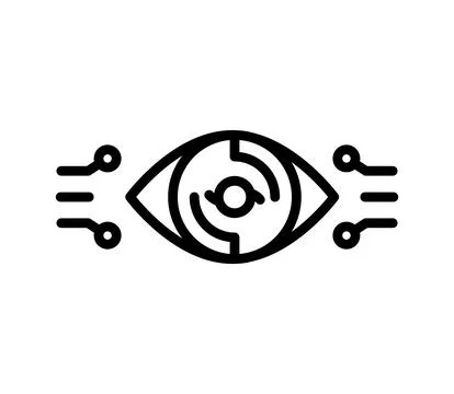 Ai tech robot eye Stock Illustration
