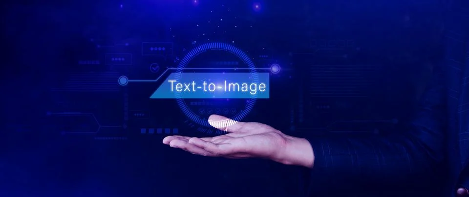 Ai tech Text to image, virtual graphic with AI, Artificial Intelligence, us.. 写真素材