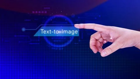 Ai tech Text to image, virtual graphic with AI, Artificial Intelligence, us.. 写真素材