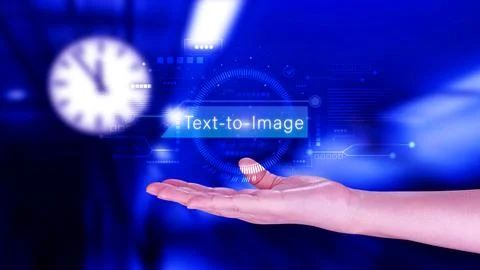 Ai tech Text to image, virtual graphic with AI, Artificial Intelligence, us.. 写真素材