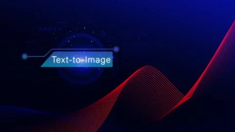 Ai tech Text to image, virtual graphic with AI, Artificial Intelligence, us.. Stock Photos