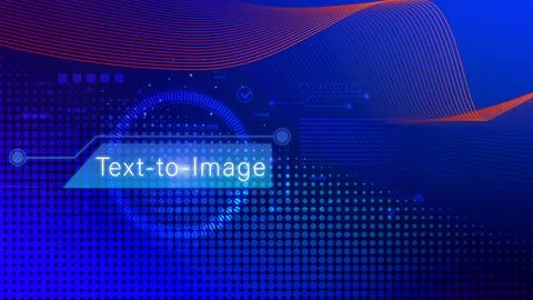 Ai tech Text to image, virtual graphic with AI, Artificial Intelligence, us.. Stock Photos