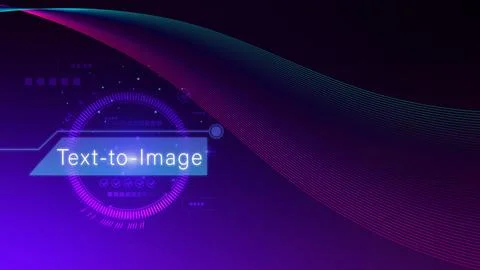 Ai tech Text to image, virtual graphic with AI, Artificial Intelligence, us.. Stock Photos