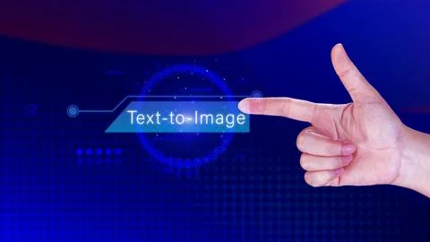 Ai tech, Text to image, virtual graphic with AI, Artificial Intelligence, u.. 写真素材