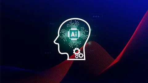 Ai tech, virtual graphic Global Internet connect with AI, Artificial Intell.. Stock Photos