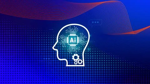 Ai tech, virtual graphic Global Internet connect with AI, Artificial Intell.. Stock Photos