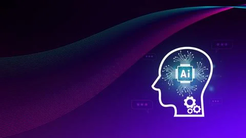 Ai tech, virtual graphic Global Internet connect with AI, Artificial Intell.. Stock Photos