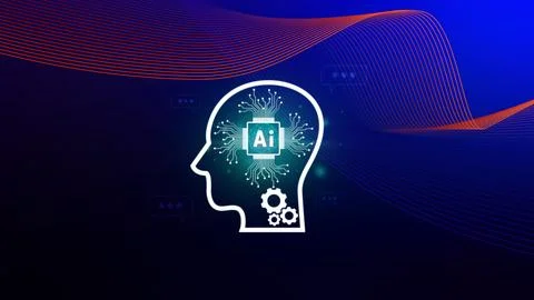 Ai tech, virtual graphic Global Internet connect with AI, Artificial Intell.. Stock Photos