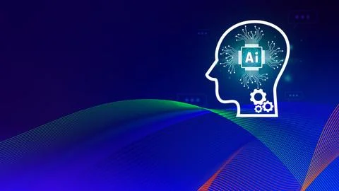 Ai tech, virtual graphic Global Internet connect with AI, Artificial Intell.. Stock Photos