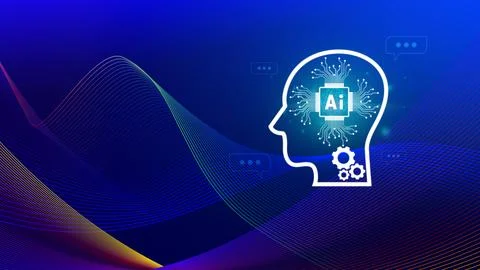 Ai tech, virtual graphic Global Internet connect with AI, Artificial Intell.. Stock Photos