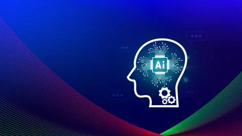 Ai tech, virtual graphic Global Internet connect with AI, Artificial Intell.. Stock Photos