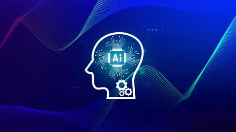 Ai tech, virtual graphic Global Internet connect with AI, Artificial Intell.. Stock Photos