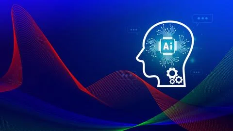 Ai tech, virtual graphic Global Internet connect with AI, Artificial Intell.. Stock Photos