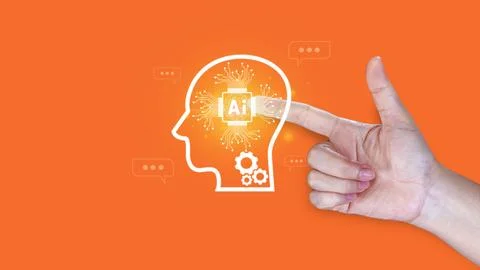 Ai tech, virtual graphic Global Internet connect with AI, Artificial Intell.. Stock Photos