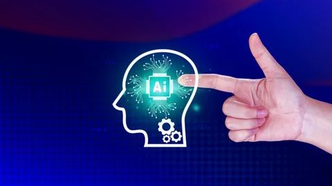 Ai tech, virtual graphic Global Internet connect with AI, Artificial Intell.. 스톡 사진