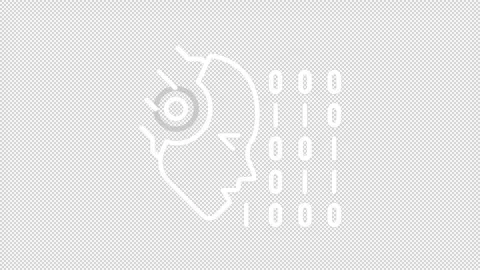 AI tech white line animation library Stock Footage 275010517