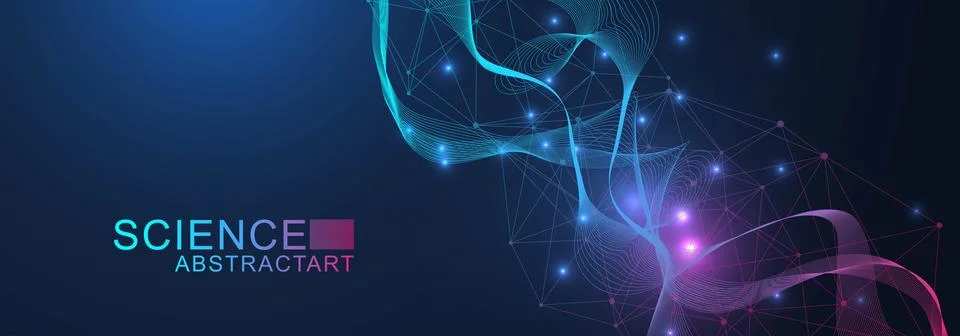 AI technology abstract background. AI generative art creative banner concept in Stock Illustration