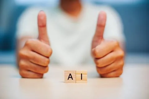 Ai technology approval office setting image indoor close-up innovation and .. 스톡 사진
