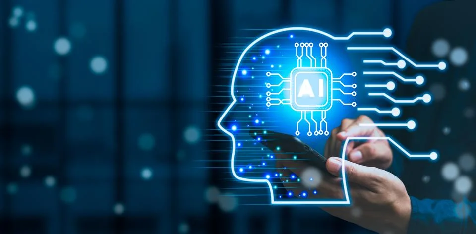 AI technology Artificial Intelligence Automation, Customer services, digita.. Stock Photos