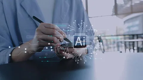 Ai technology, Artificial Intelligence. man using technology smart robot AI.. Stock Footage 272790733