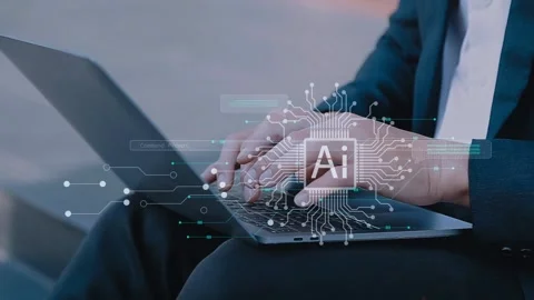 Ai technology, Artificial Intelligence. man using technology smart robot AI.. Stock Footage 272790767
