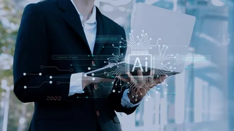 Ai technology, Artificial Intelligence. man using technology smart robot AI.. Stock Footage 272790768