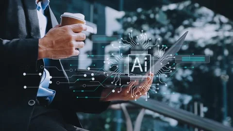 Ai technology, Artificial Intelligence. man using technology smart robot AI.. Stock Footage 272790802