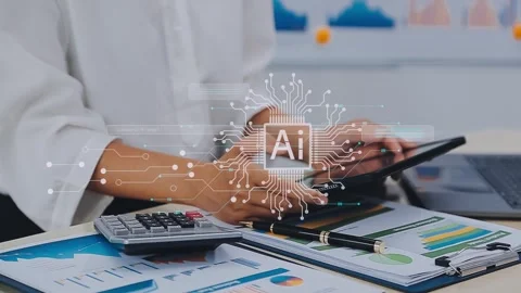Ai technology, Artificial Intelligence. man using technology smart robot AI.. Stock Footage 284353355