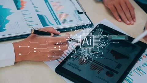 Ai technology, Artificial Intelligence. man using technology smart robot AI.. Stock Footage 284353358