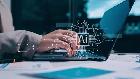 Ai technology, Artificial Intelligence. man using technology smart robot AI.. Stock Footage 284353360