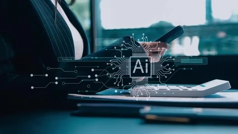 Ai technology, Artificial Intelligence. man using technology smart robot AI.. Stock Footage 284353395