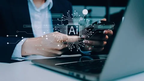 Ai technology, Artificial Intelligence. man using technology smart robot AI.. Stock Footage 284353417