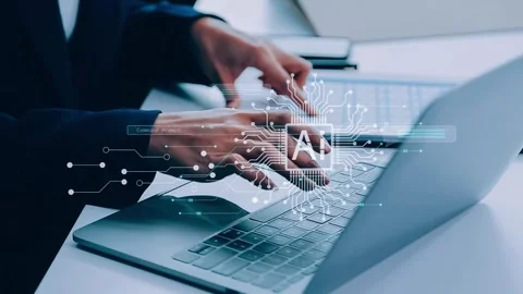 Ai technology, Artificial Intelligence. man using technology smart robot AI.. Stock Footage 284353450