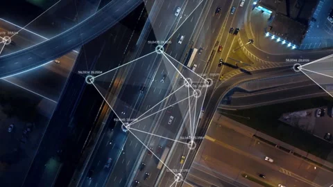 AI technology. Artificial intelligence tracks transport. Innovation concept. Stock Footage 246595020