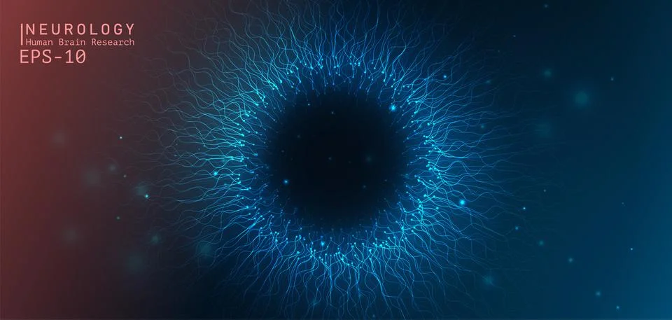 AI technology. Big data. Neurons connecting. Futuristic artificial intelligence Illustrazione stock