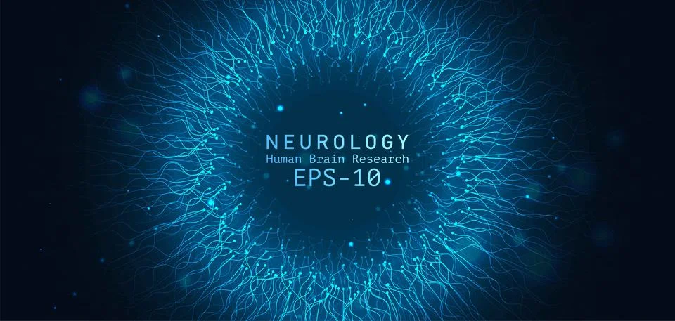 AI technology. Big data. Neurons connecting. Futuristic artificial intelligence 스톡 일러스트