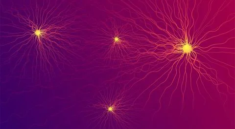 AI technology. Big data. Neurons connecting. Futuristic artificial intelligence Illustrazione stock