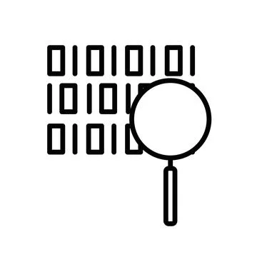 Ai technology binare code 스톡 일러스트