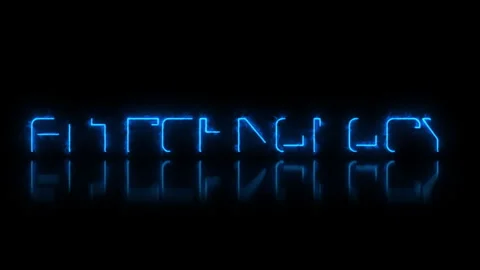 Ai technology blue neon light text animation Stock Footage 333411404