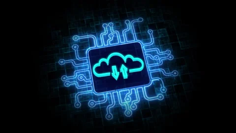 AI technology on a circuit board. AI computer processor on circuit board. s.. Stock Footage 293486144