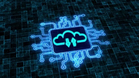 AI technology on a circuit board. AI computer processor on circuit board. s.. Stock Footage 293486160