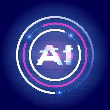 AI-Technology-Concept-Futuristic-Interface-Design Stock Illustration