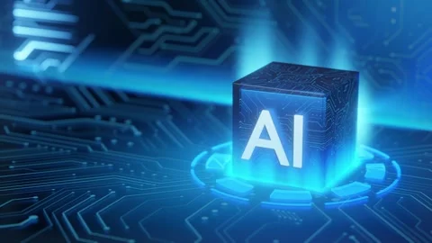 AI Technology Concept with Glowing Circuit Board Stock Footage 276488606