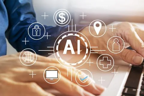 AI technology concept, networking, security, comprehensive support equipmen.. Stock Photos