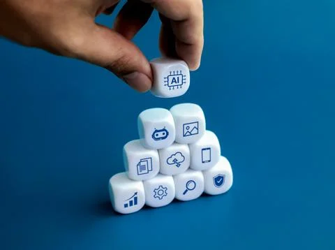 AI technology concepts. Artificial intelligence support work, reduce worklo.. Stock Photos